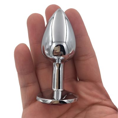 Anal Plug Sex Toys Stainless Smooth Steel Butt Plug Tail Crystal Jewelry Trainer for Women/Man Anal Dildo Adults Sex Shop