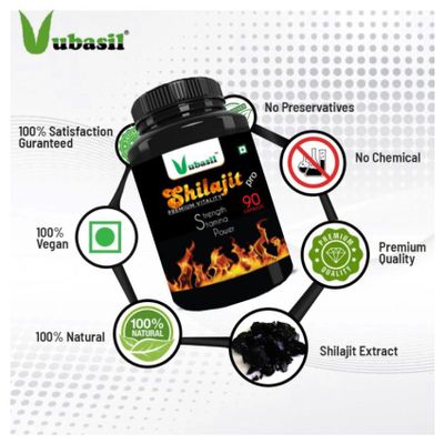 Shilajit PRO (180 Capsules) 100% Natural Pure & Safe Shilajeet Gold Extract with Ashwagandha Safed Musli Extracts for Strength Stamina Energy Power Rejuvenation Immunity Horse Power Sexual Power Vitalizer For Men & Women Ayurvedic Organic Herbal & Veg