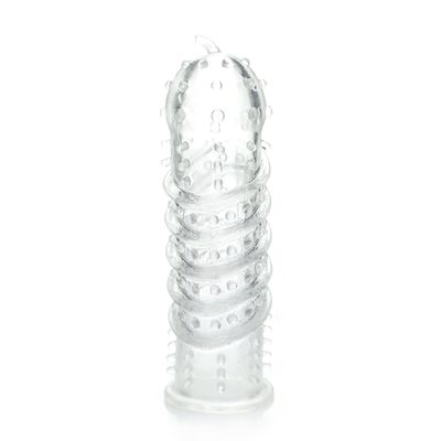 Reusable Condoms Silicone Penis Sleeve Clitoris Stimulation Sex Toys for Couples Textured Extender Erection Condoms Erotic Toys