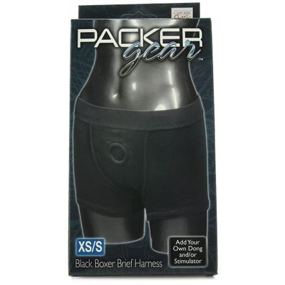 Packer Gear Black Boxer Brief Harness - XS/S