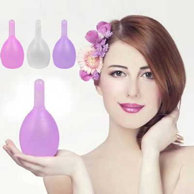 Women Reusable Anti-side Leakage Medical Soft Silicone Menstrual Cup Vagina Care