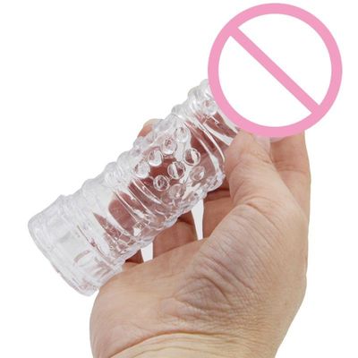 Crystal Sleeve Silicone Spike Condoms for Male Delay Set Cover Couple Toys