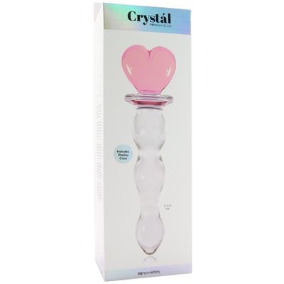 Crystal Heart of Glass Dildo with Case