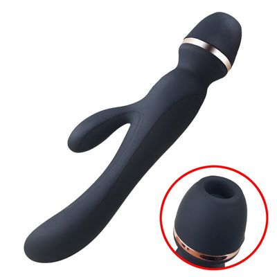 Rabbit Dildo Vibrator with Clitoral Sucking G spot Stimulator Vibration Suction Dual Motor Waterproof Sex Toy for Women