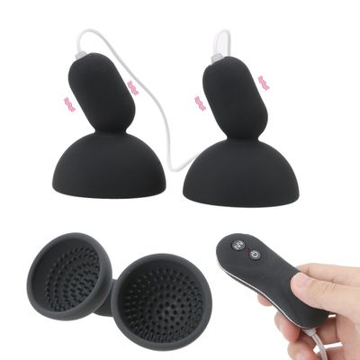 Nipple Massager Sex Toy for Woman Suction Cup Remote Control 16 Frequency Nipple Sucker Vibrator G-spot Stimulate Breast Pump