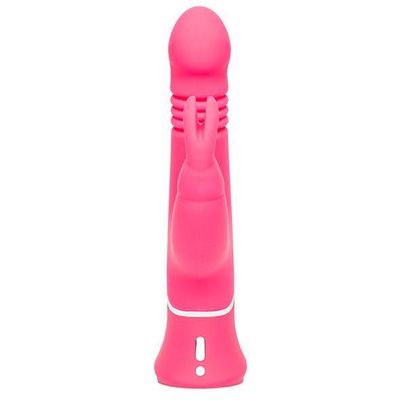 Love Honey - Happy Rabbit Thrusting Realistic Vibrator (Pink)