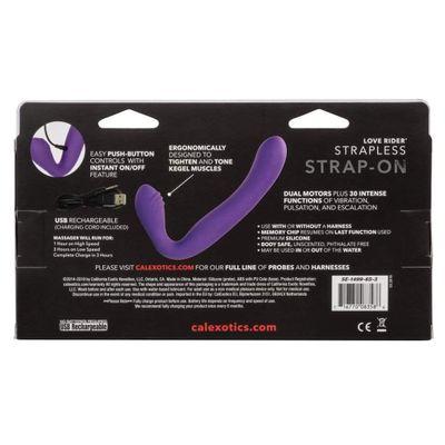 California Exotics - Her Royal Harness Rechargeable Love Rider Strapless Strap On (Purple)