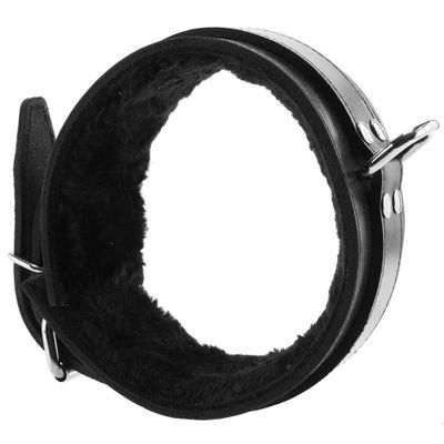 Furry Lined Leather Collar