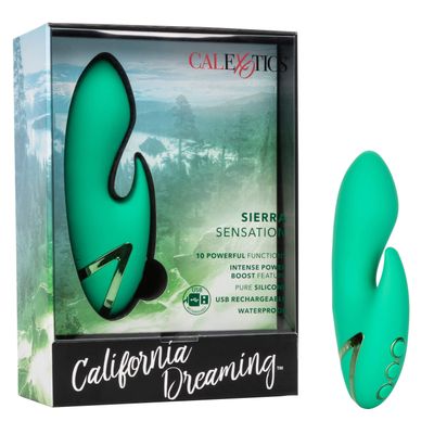 California Exotics - California Dreaming Sierra Sensation Rabbit Vibrator (Green)