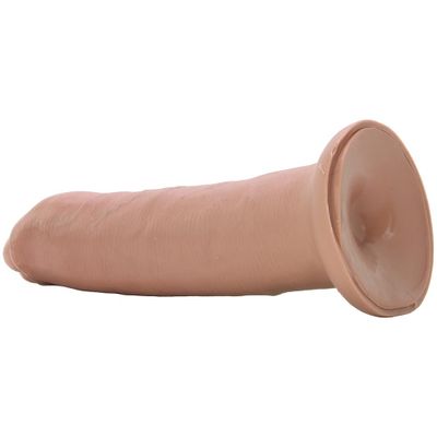 King Cock 7 Inch Slide-Skin Uncut Cock - Caramel