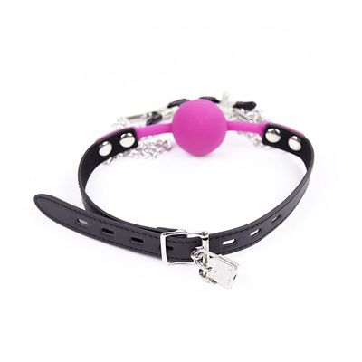 Manufacturer Sexy Domination Slave Supplies Magenta Breast Clip Gag One Strap on Bound Toys of Health Care Products