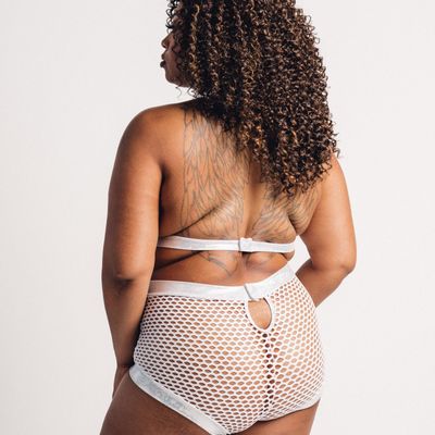 Plus Size Diamond Net 2-Piece Set