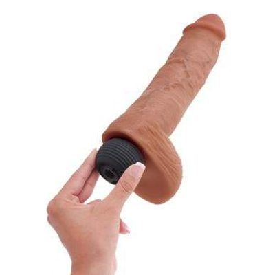 Pipedream - King Cock Squirting Cock with Balls 8" (Brown)