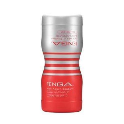 Tenga - New Dual Feel Cup Masturbator (Red/Gray)