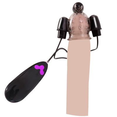 Penis Head Vibrator Glans Trainer Delay Ejaculation Adult Sex Toys For Men Male Masturbator Cock Massager Three Bullet Vibrators