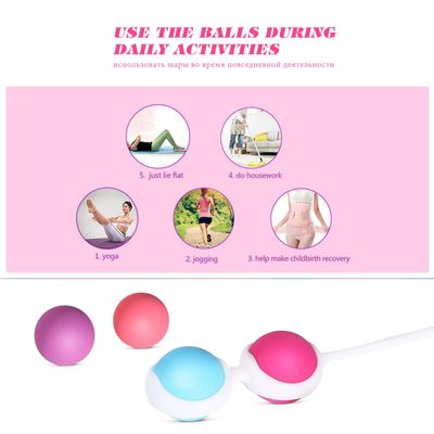 Vagina Tighten Exercise Safe Silicone Kegel Balls Vaginal Geisha Ball Smart Ball Ben Wa Ball no Vibrator Adult Sex Toy for Women
