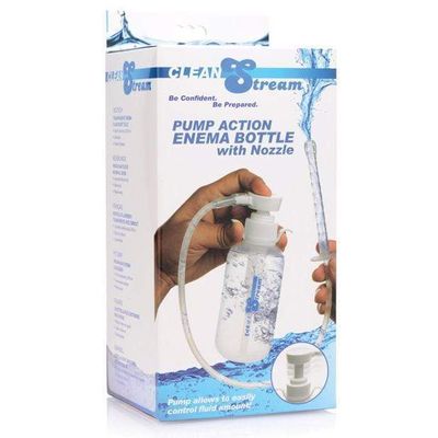 XR - Cleanstream Pump Action Enema Bottle with Nozzle (Clear)