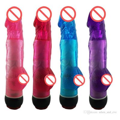 KAMAHOUSE PREMIUM QUALITY 8 INCH G-SPOT JELLY DILDO STUD VIBRATOR  FOR WOMEN