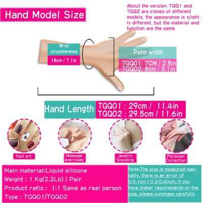 Human Model Hand Drawing Jewelry Display Art Stand Posable Adjustable Artist Flexible for Practice Fingers Acrylic TGQ01 TGQ02