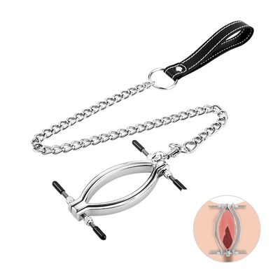 BDSM Bondage Torture Flirt Shame Vaginal Dilator Sex Toys For Women Metal Labia Clip Clit Stimulator Sex Clamp Vagina Speculum