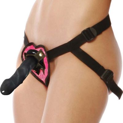 Pipedream - Fetish Fantasy Series Heart Strap-On 6.5" (Pink/Black)