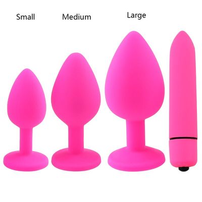 Soft Silicone Anal Butt Plug For Adults Sex Anal Dildos For Men With Bullet Vibrator For ass Sex Toys Shop for Gay Men But Plug