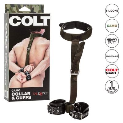 California Exotics - Colt Camo Collar and Cuffs (Green)