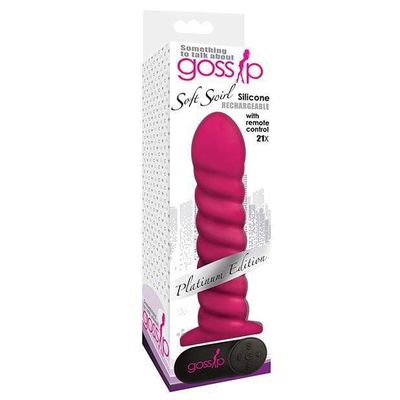 Curve Novelties - Remote Control Gossip Soft Swirl Silicone Vibrator Platinum Edition (Pink)