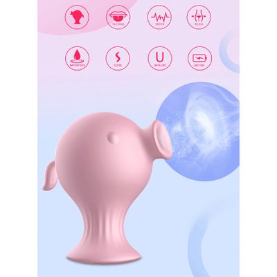 7 Frequency Mini Nipple Sucker Vibrator USB Rechargeable Tongue Licking Shock Female Masturbation Women Breast Flirting Sex Toys