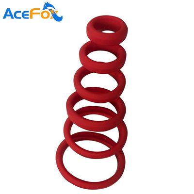 New 6 Sizes Red Silicone Cock Rings Penis Enhance Erection Ejaculation Delay Sex Toys For Men Cockring Ball Donuts Ring Sex Shop
