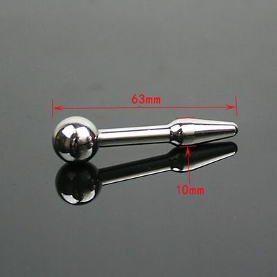 Happygo, 63mm Length Stainless Steel Solid Urinary Penis Plugs CB3000 Metal Catheters Rod Men's Fetish Sex Toys Adult Games A087