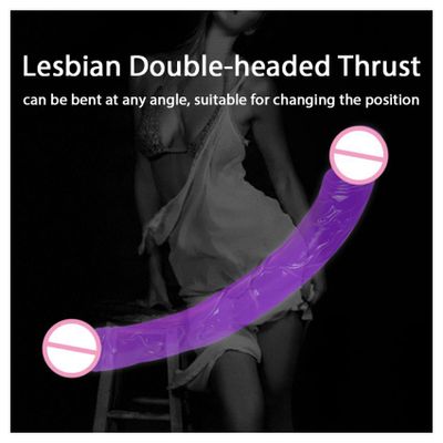 KAMAHOUSE PREMIUM QUALITY LESBIAN REALISTIC FLEXIBLE 10 INCHES HUGE DOUBLE ENDED LONGDONG DILDO