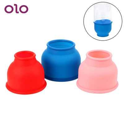 OLO 3 Piece/Set Enlargement Penis Pump Accessories Protection Accessories Penis Pump Sleeve Silicone Ring Sleeve Sex Products