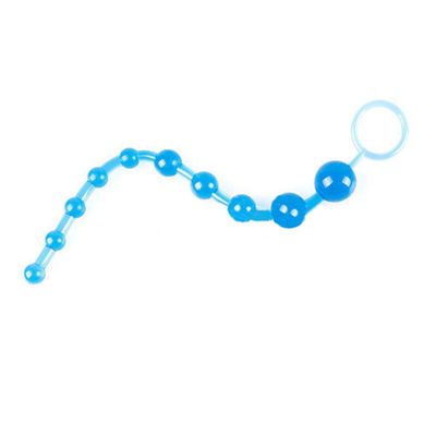Anal Sex Toys For Women 100% Silicone Anal Beads Flexable 10 Anal Balls Adult Sex Products Butt Plugs blue/black