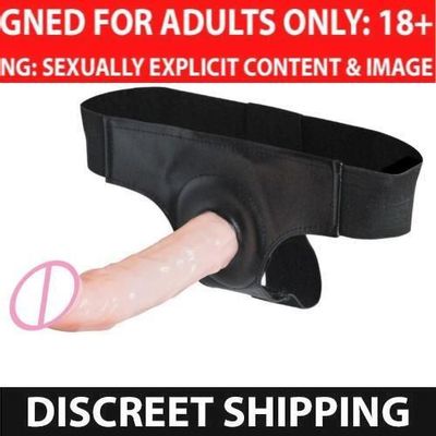 Hollow Dong Life-Like_Black Strap-On_Harness_Dildo Extender Gspot