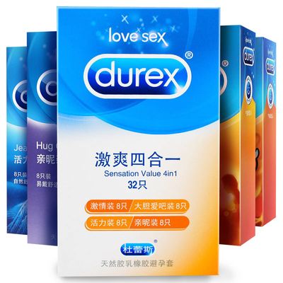 Durex 4in1 Value Ultra Thin Condoms Men Penis Sleeve Lubricated Adult Sex Condom for Men Safe Contraception
