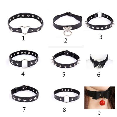Sexy Gothic Collar Punk Choker Collar leather Choker Bondage Harness Lace Necklaces for Women Adults bdsm Sexual Games