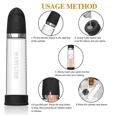 Electric Penis pump Sex toys For Men Man Adults USB Rechargeable Automatic vacuum penis Extender enlarger Cock enlargement