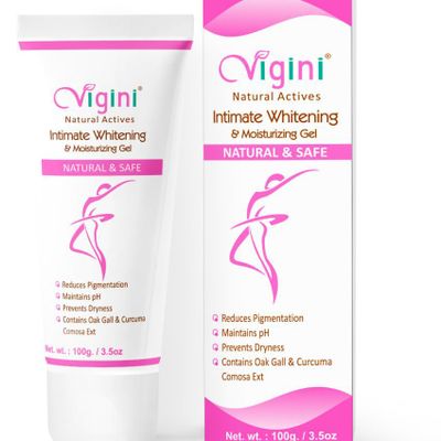 Vigini 100% Natural Actives Vaginal Tightening Lightening Whitening Brightening Intimate Feminine Hygiene Deodorant Gel,Wash able unlike Cream Oil Spray,Water based Lubricant,Moisturize Improves Lubrication,Lubricating Massage Lube action for Sexual Delay