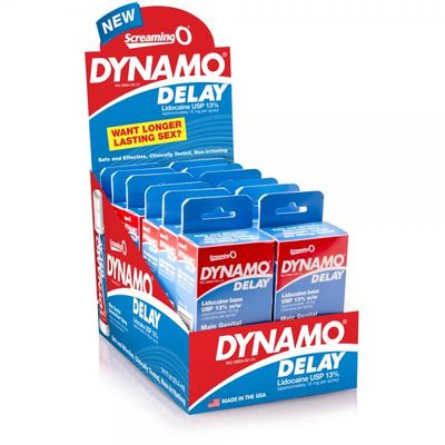 Dynamo Delay Spray 12 Pack Point of Purchase Box