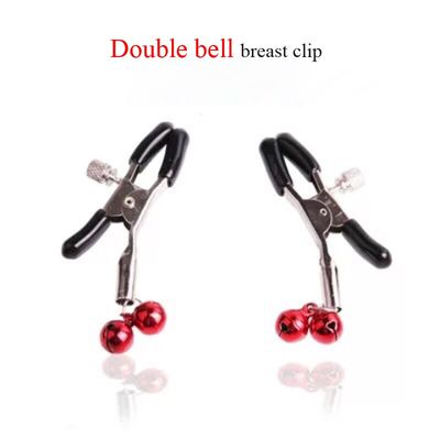 Torture device female breast clip with clitoris clip with labia clip with breast clip with titillate bell clip with male penis c