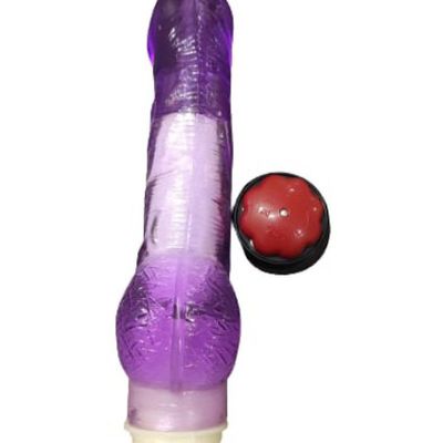 KAMAHOUSE PREMIUM QUALITY 8 INCH G-SPOT JELLY DILDO STUD VIBRATOR  FOR WOMEN