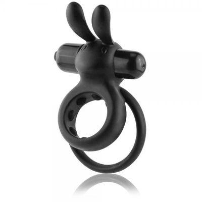 Ohare Vibrating Rabbit Double Ring Black