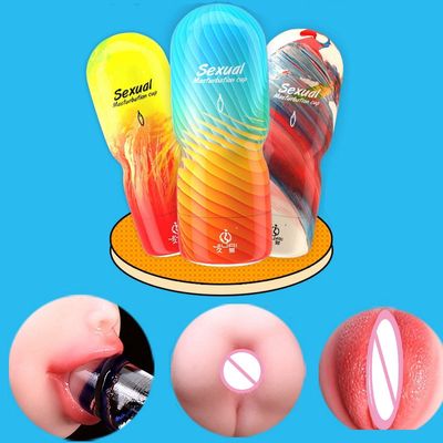 Sex Toys for Men Silicone Vagina Anal Mouth Pocket Pussy Male Masturbator Erotic Tight Anal Vaginal Oral 3 Styles Fake Machine