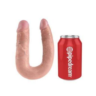 Pipedream - King Cock U Shaped Medium Double Trouble Dildo (Beige)