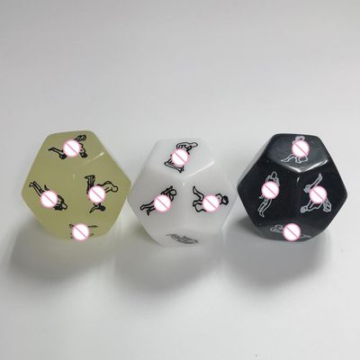 12 Sided Sex Dice Funny Games Erotic Toys For Couples Luminous Dice Glow in the Dark Adult Bedroom Fun Couple Party Games