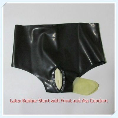 Women's Latex Short Latex Panty Latex Underwear with Condoms  latex panties underwear with condom female underwear latex condom