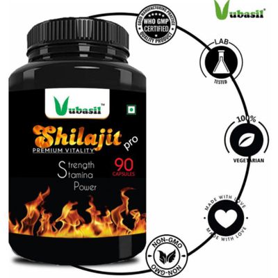 Shilajit PRO (180 Capsules) 100% Natural Pure & Safe Shilajeet Gold Extract with Ashwagandha Safed Musli Extracts for Strength Stamina Energy Power Rejuvenation Immunity Horse Power Sexual Power Vitalizer For Men & Women Ayurvedic Organic Herbal & Veg