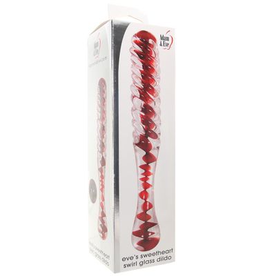 Eve's Sweetheart Swirl Glass Dildo