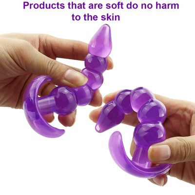 Anal Beads Jelly Anal Plug Butt Plug G-spot Prostate Massager Silicone Adult Sex Toys For Woman Men Gay Erotic Products